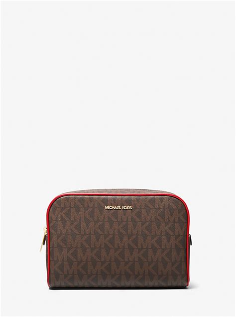 michael kors jet travel wallet zullily|Jet Set Travel Large Signature Logo and Metallic  .